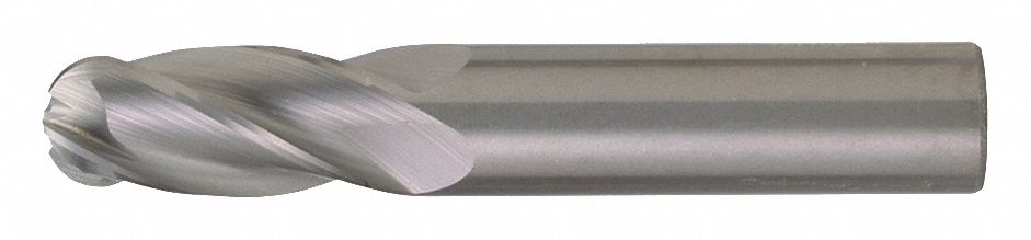 Ball End Mill Single End 1/4 Carbide