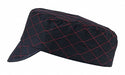 Welders Cap Black Red Stitching 7In