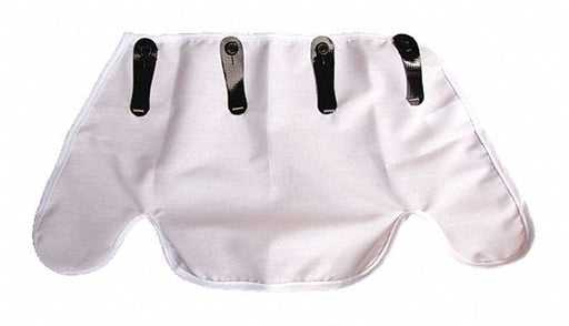 Neck Cover Cotton Button Flaps White