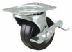Plate Caster Swivel Rubber 2 7/16 H