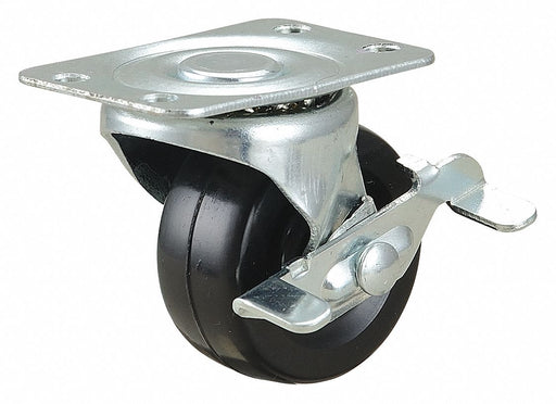 Plate Caster Swivel Rubber 2 7/16 H