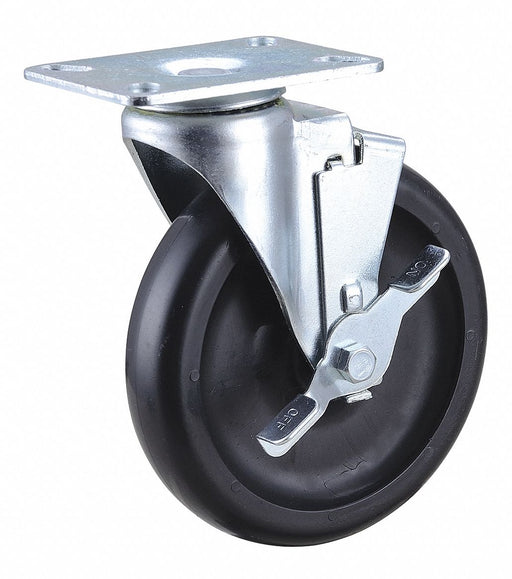 Plate Caster Swivel Polyolefin 7 5/16 H
