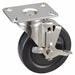 Plate Caster Swivel Rubber 6 3/16 H
