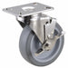 Plate Caster Swivel Rubber 6 3/16 H