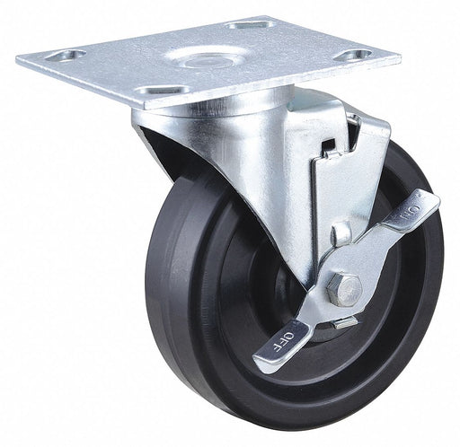 Plate Caster Swivel Phenolic 6 3/16 H
