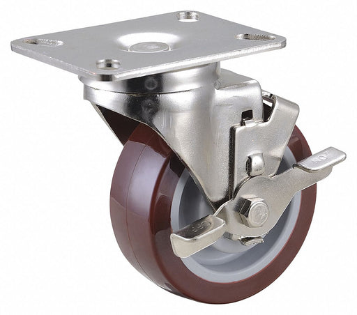 PlateCaster Swivel Polyurethane 5 3/16 H