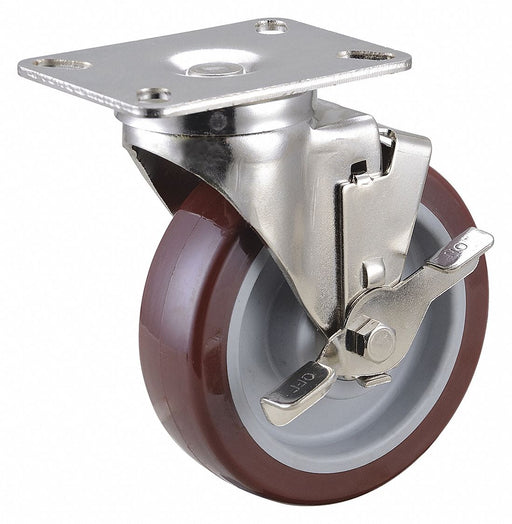 PlateCaster Swivel Polyurethane 6 3/16 H
