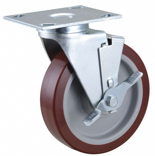 PlateCaster Swivel Polyurethane 7 5/16 H