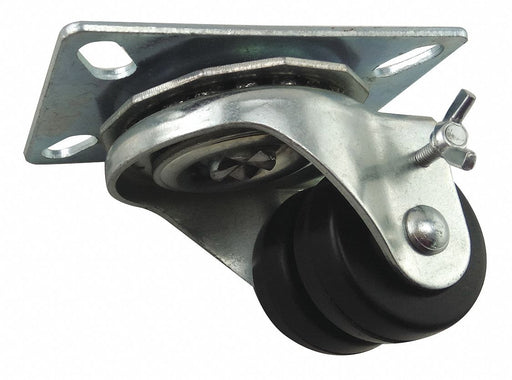 Plate Caster Swivel Rubber 2 15/16 H