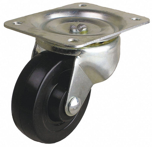 Plate Caster Swivel Rubber 4 15/16 H