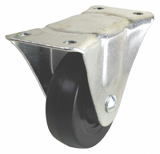 Plate Caster Rigid Rubber 4 15/16 H