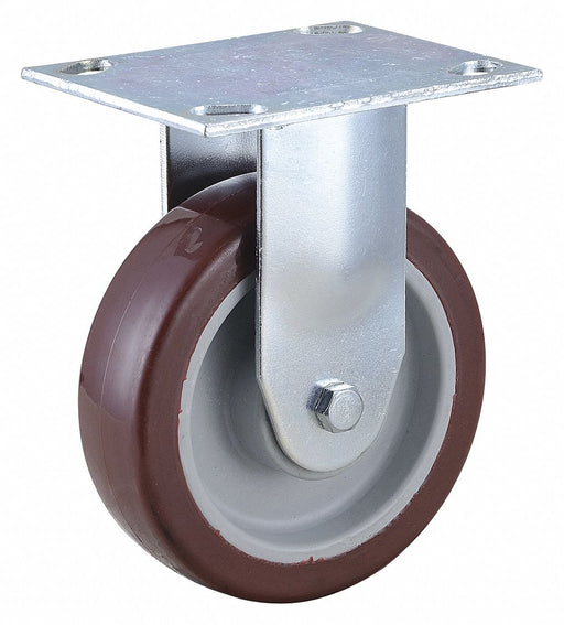 Plate Caster Rigid Polyurethane 6 3/16 H