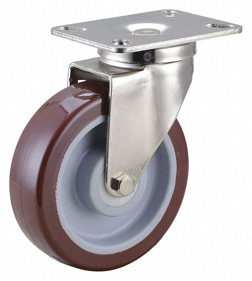 PlateCaster Swivel Polyurethane 6 3/16 H