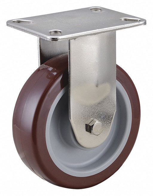 Plate Caster Rigid Polyurethane 6 3/16 H