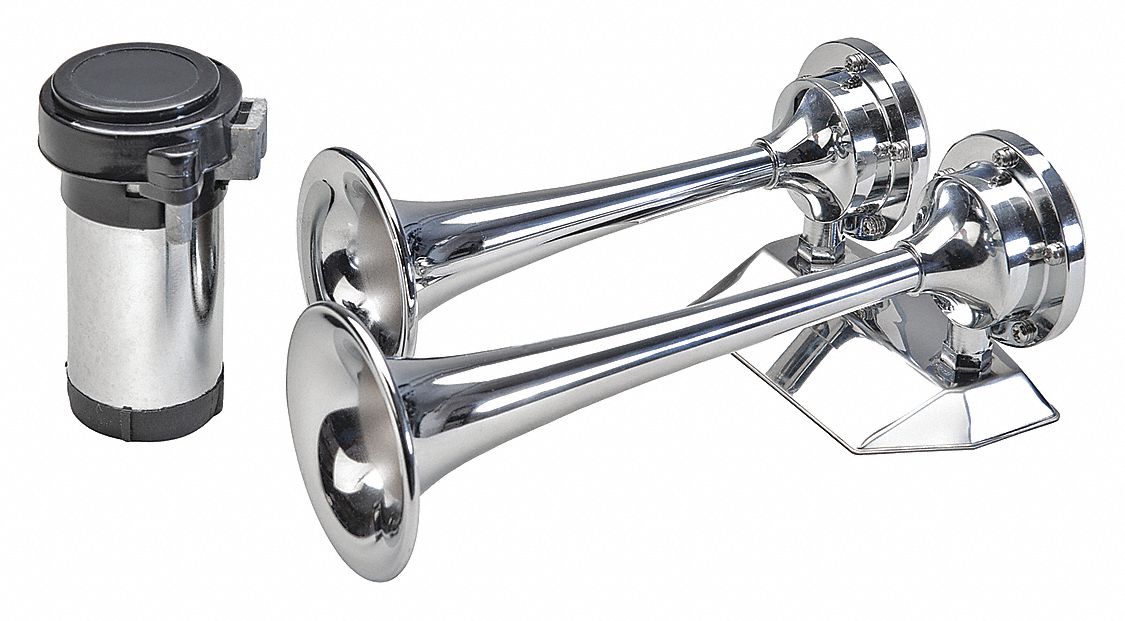 Marine Air Horn Brass 5 in W 12VDC
