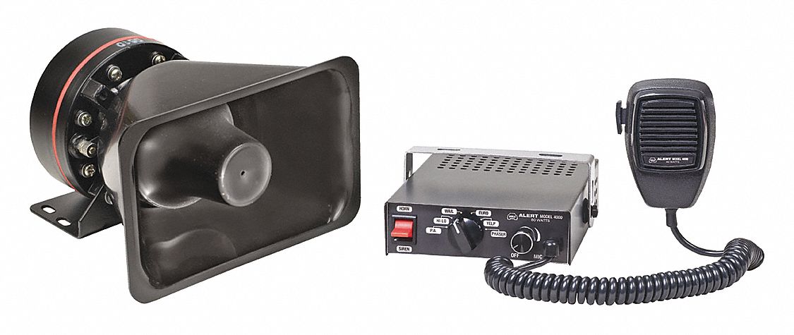 Siren and PA System 4 in L 6A 12VDC