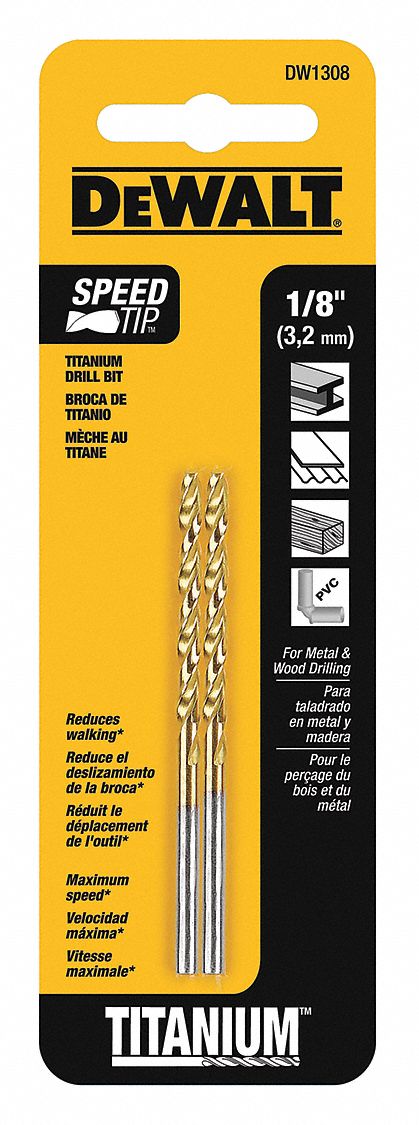 Drill Bits Split Point Titanium 1/8 in.