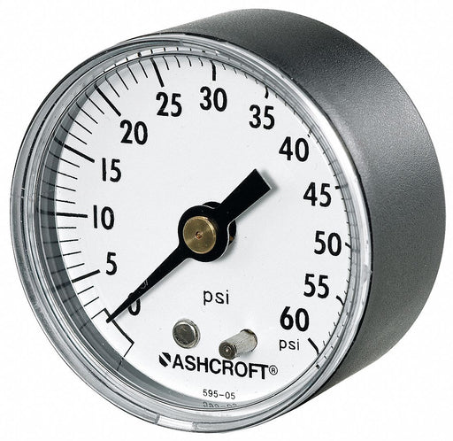 Gauge Pressure 0 to 160 psi Back 2 in.