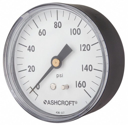 Gauge Pressure 0 to 160 psi ABS 2-1/2 in