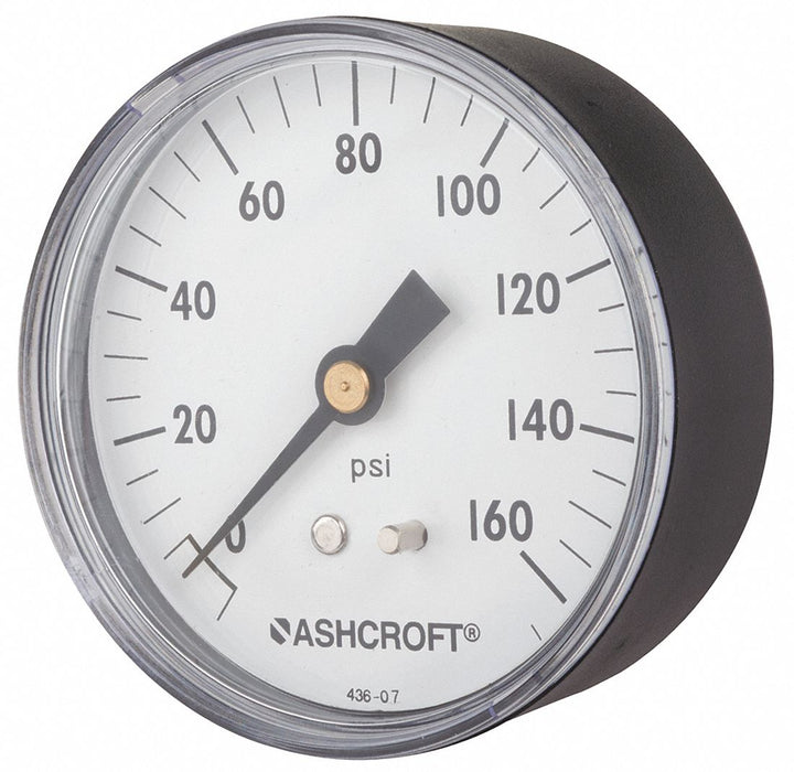 Gauge Pressure 0 to 160 psi ABS 2-1/2 in