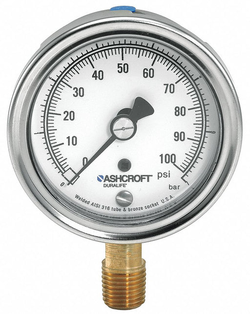 Gauge Vacuum 30in Hg VAC to 0 1009AWL