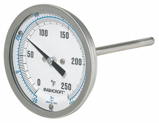 Dial Thermometer Bi-Metallic Back Conn.