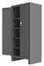 Storage Cabinet 78 x36 x24 Gray 4Shlv