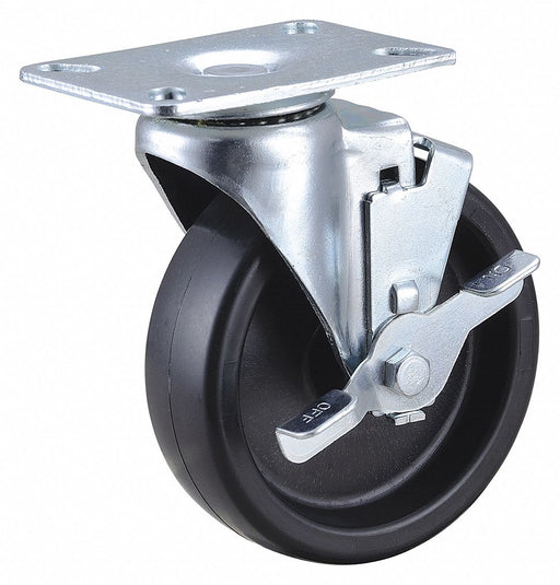 Plate Caster Swivel Polyolefin 6 1/8 H