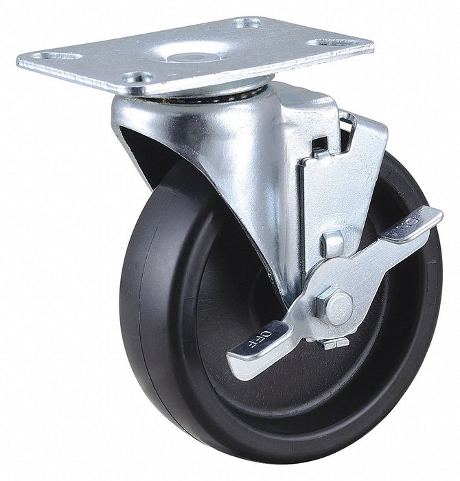 Plate Caster Swivel Polyolefin 6 1/8 H