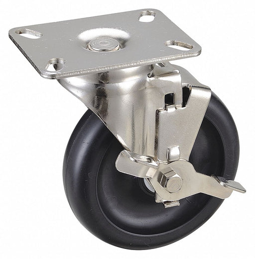 Plate Caster Swivel Polyolefin 6 3/16 H