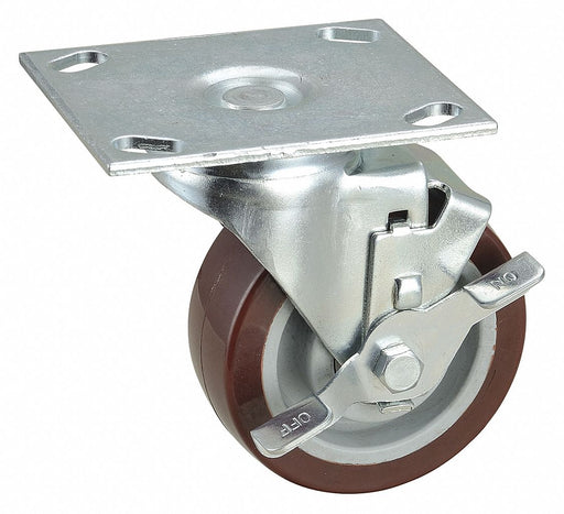 PlateCaster Swivel Polyurethane 5 3/16 H