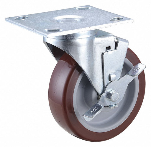 PlateCaster Swivel Polyurethane 6 3/16 H