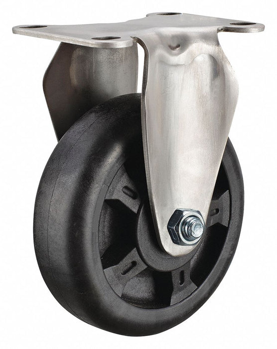 Plate Caster Rigid Nylon 4 1/2 H