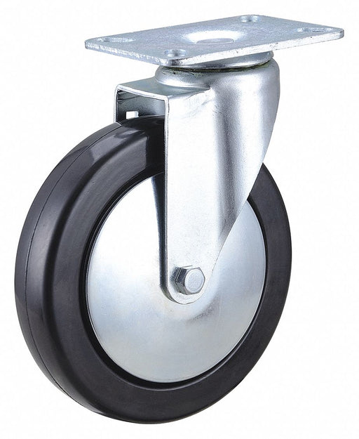 Plate Caster Swivel Rubber 7 5/16 H