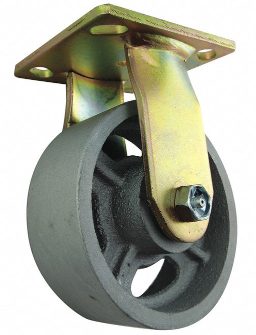 Plate Caster Rigid Iron 6 1/2 H