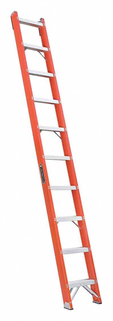 Straight Ladder 10ft. Fiberglass Natural