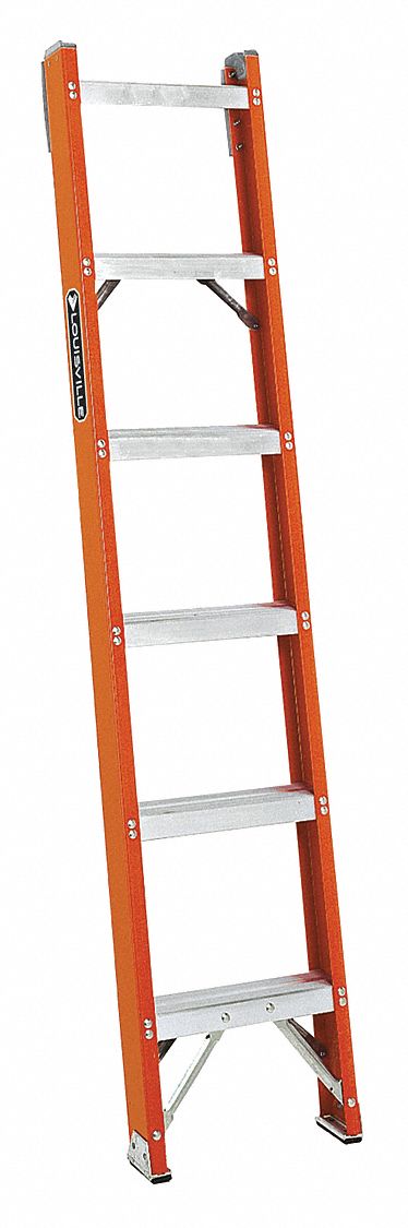 Straight Ladder 6 ft Fiberglass Natural