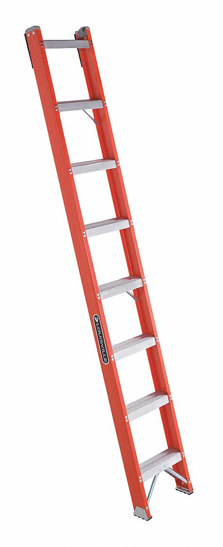 Straight Ladder 8 ft Fiberglass Natural