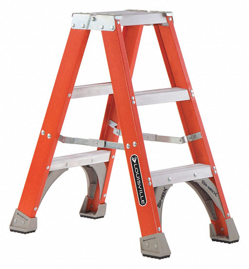 Twin Stepladder 3 ft Fiberglass 300 lb.