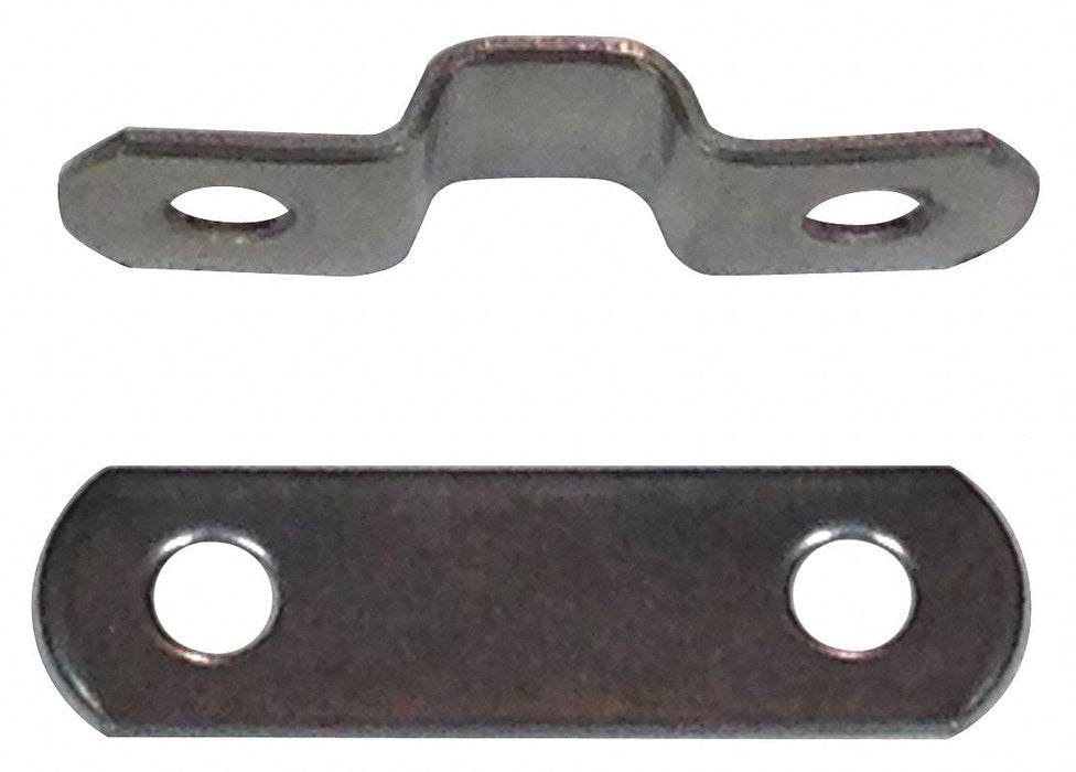 Tube Clamp Two-Hole w/Backplate SS PK25