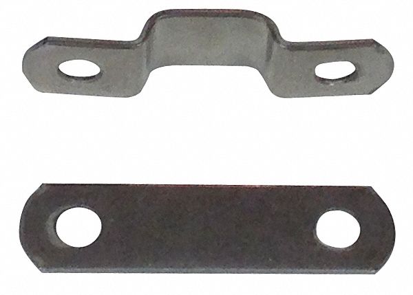 Tube Clamp Two-Hole w/Backplate SS PK25