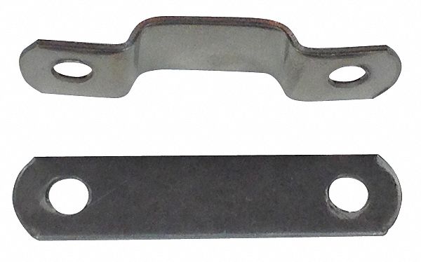 Tube Clamp Two-Hole w/Backplate SS PK25