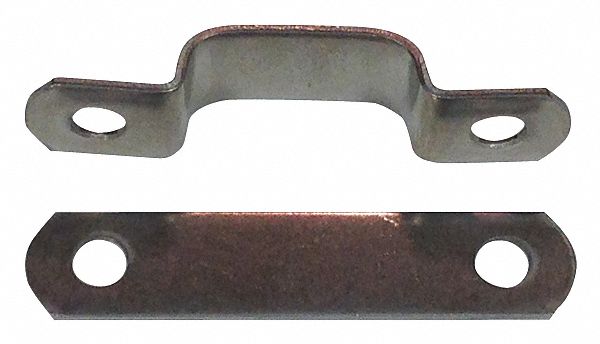 Tube Clamp Two-Hole w/Backplate SS PK25