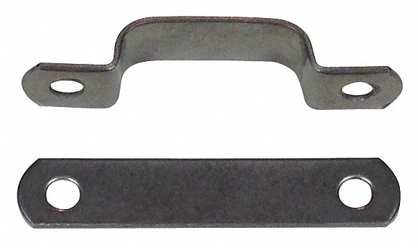 Tube Clamp Two-Hole w/Backplate SS PK25