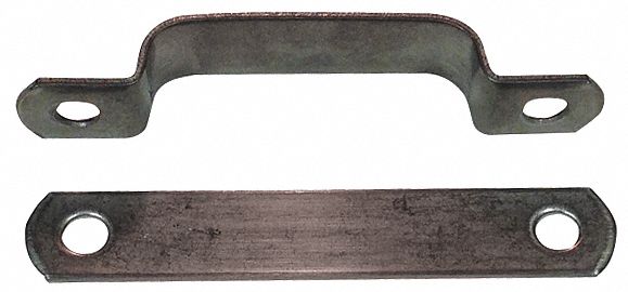 Tube Clamp Two-Hole w/Backplate SS PK25