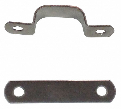 Tube Clamp Two-Hole w/Backplate SS PK25