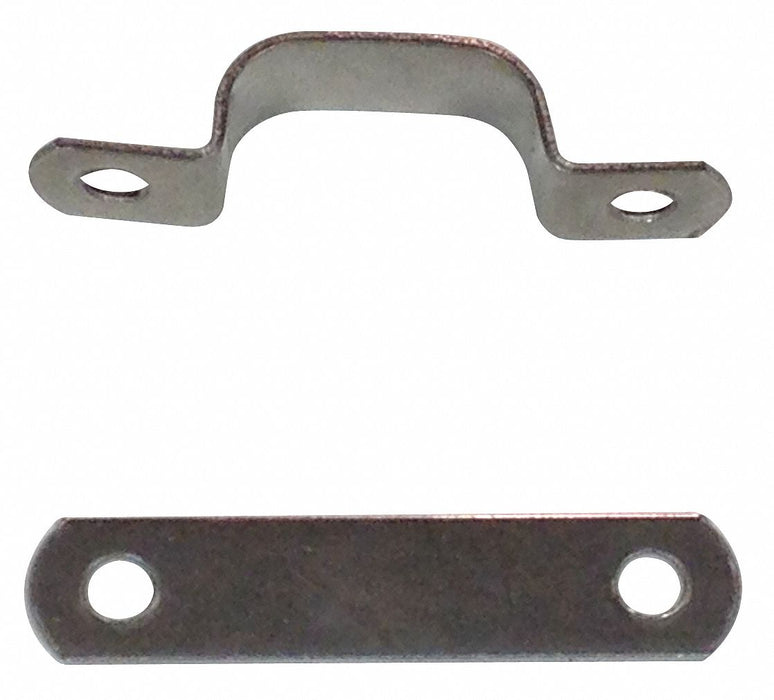 Tube Clamp Two-Hole w/Backplate SS PK25