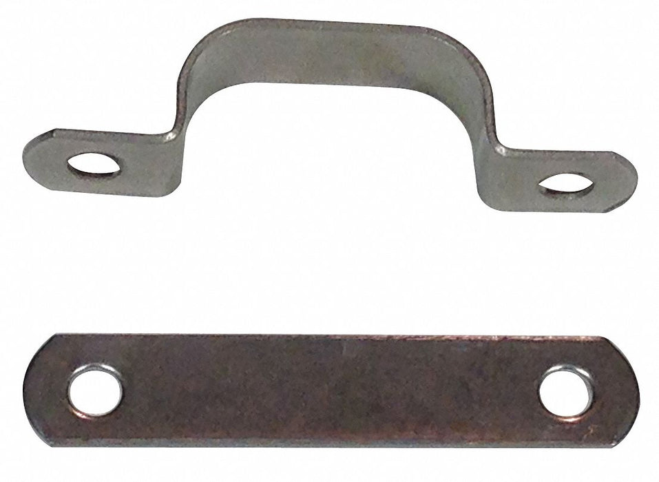 Tube Clamp Two-Hole w/Backplate SS PK25