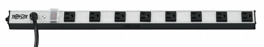 Outlet Strip 8 Outlet 15A 24 L Gry
