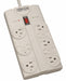 Outlet Strip Gray 9-9/16 in 8 Outlets